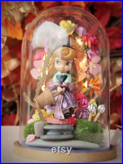 Vitrine figurine Aurore la Belle au bois dormant Vitrine figurine Aurore la Belle au bois dormant