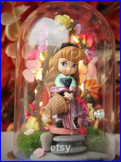 Vitrine figurine Aurore la Belle au bois dormant Vitrine figurine Aurore la Belle au bois dormant