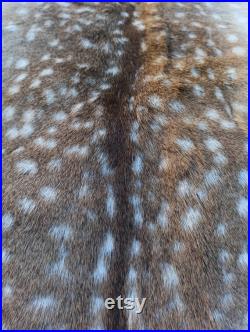Vraie fourrure de daim fourrure cuir chaud peau de cerf avec fourrure chiffon de fourrure douce décor mural de couverture confortable