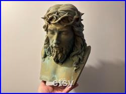 buste Jésus Christ 35 cm effet bronze
