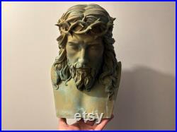 buste Jésus Christ 35 cm effet bronze