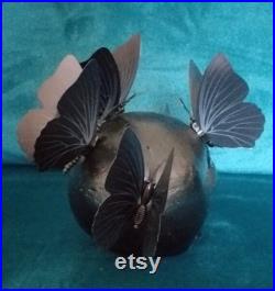 skull crâne noir papillon hell fait maison gothique décoration platre