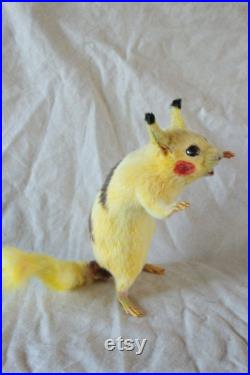 taxidermie MIGNON rat PIKA dessin animée japonais taxidermy rat PIKA curiosité