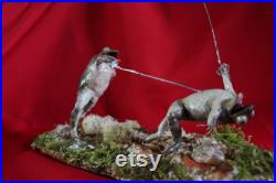 taxidermie grenouille duel crapaud taxidermy épée curiosité oditties