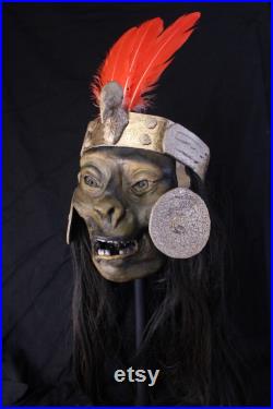 taxidermie réplique tete de momie inca en résine sculpture taxidermy skull crane momifiée oditties